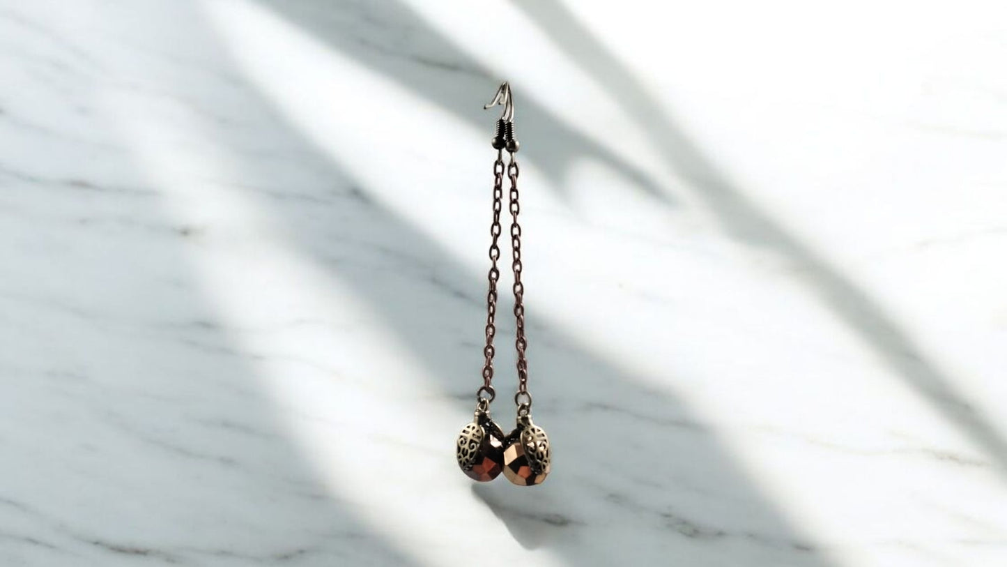 Bronze Bead Earrings