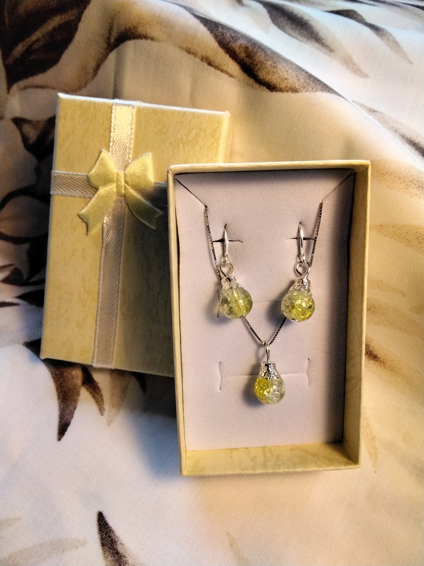 Necklace and Earring Set yellow