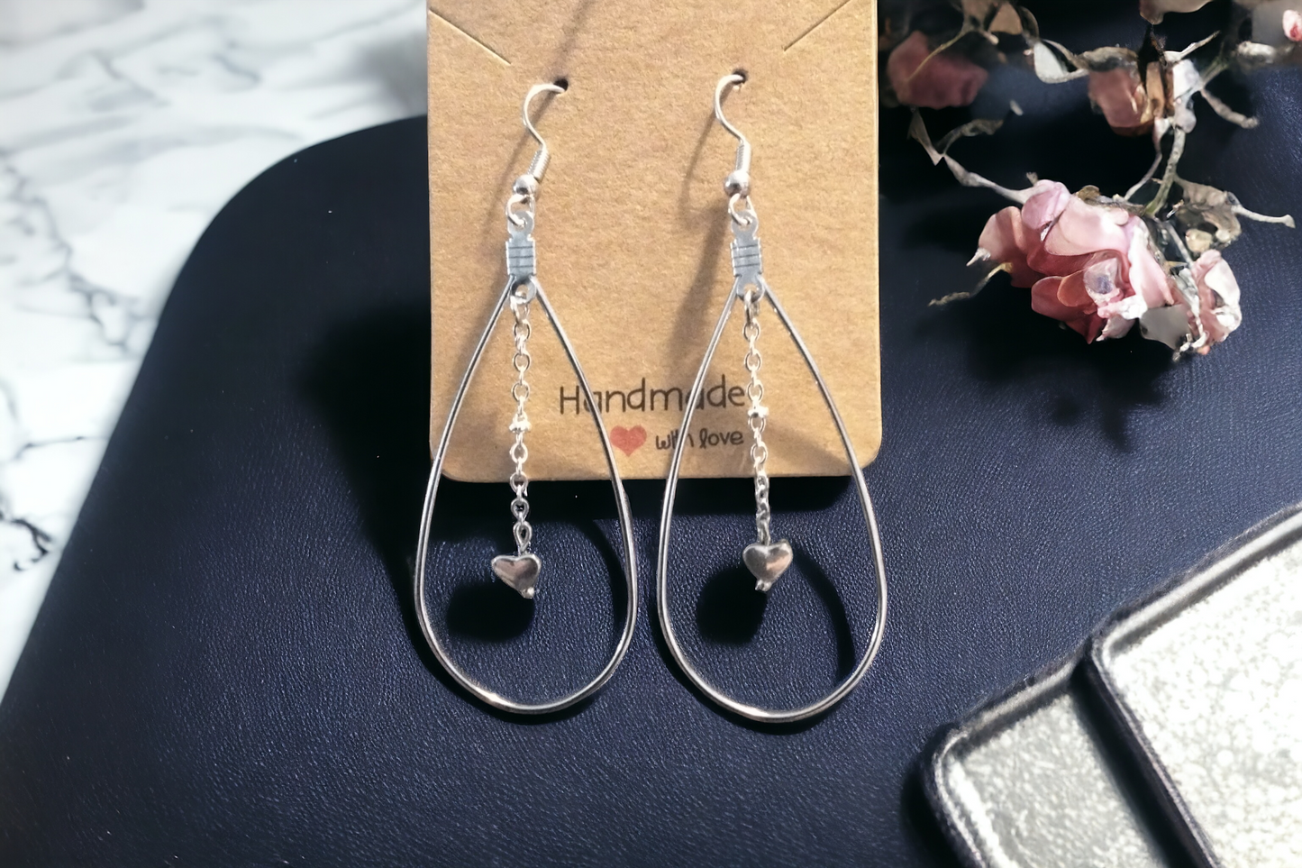 Heart Drop Earrings