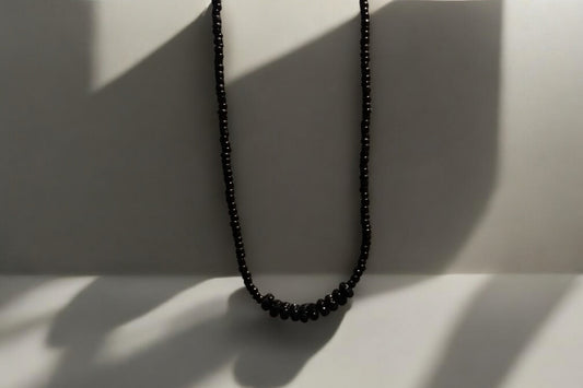 Black Bead Necklace