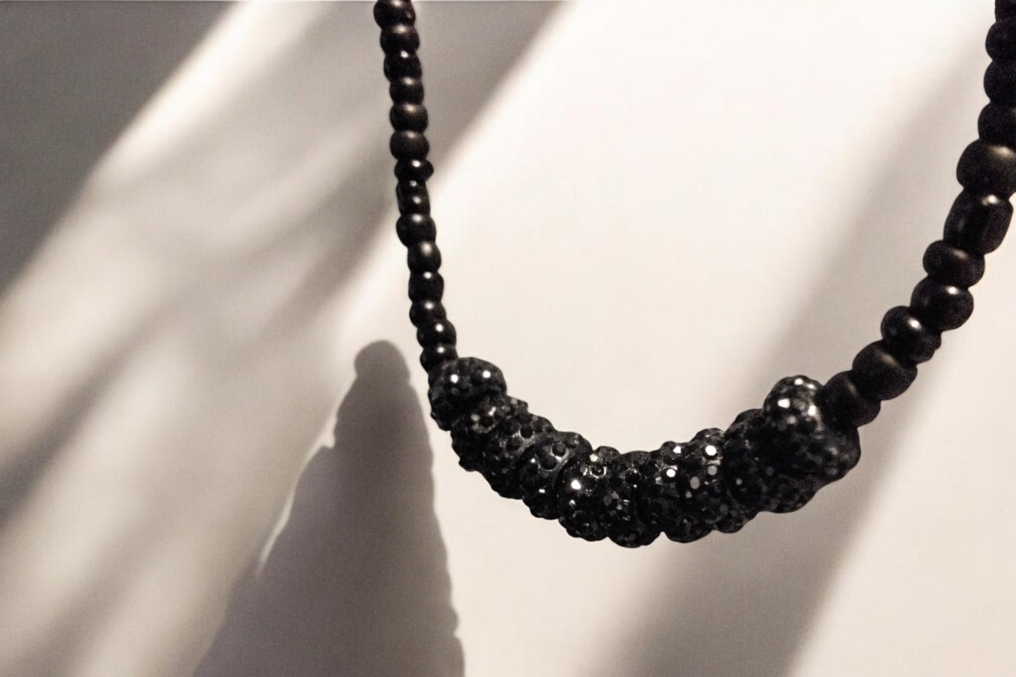 Black Bead Necklace
