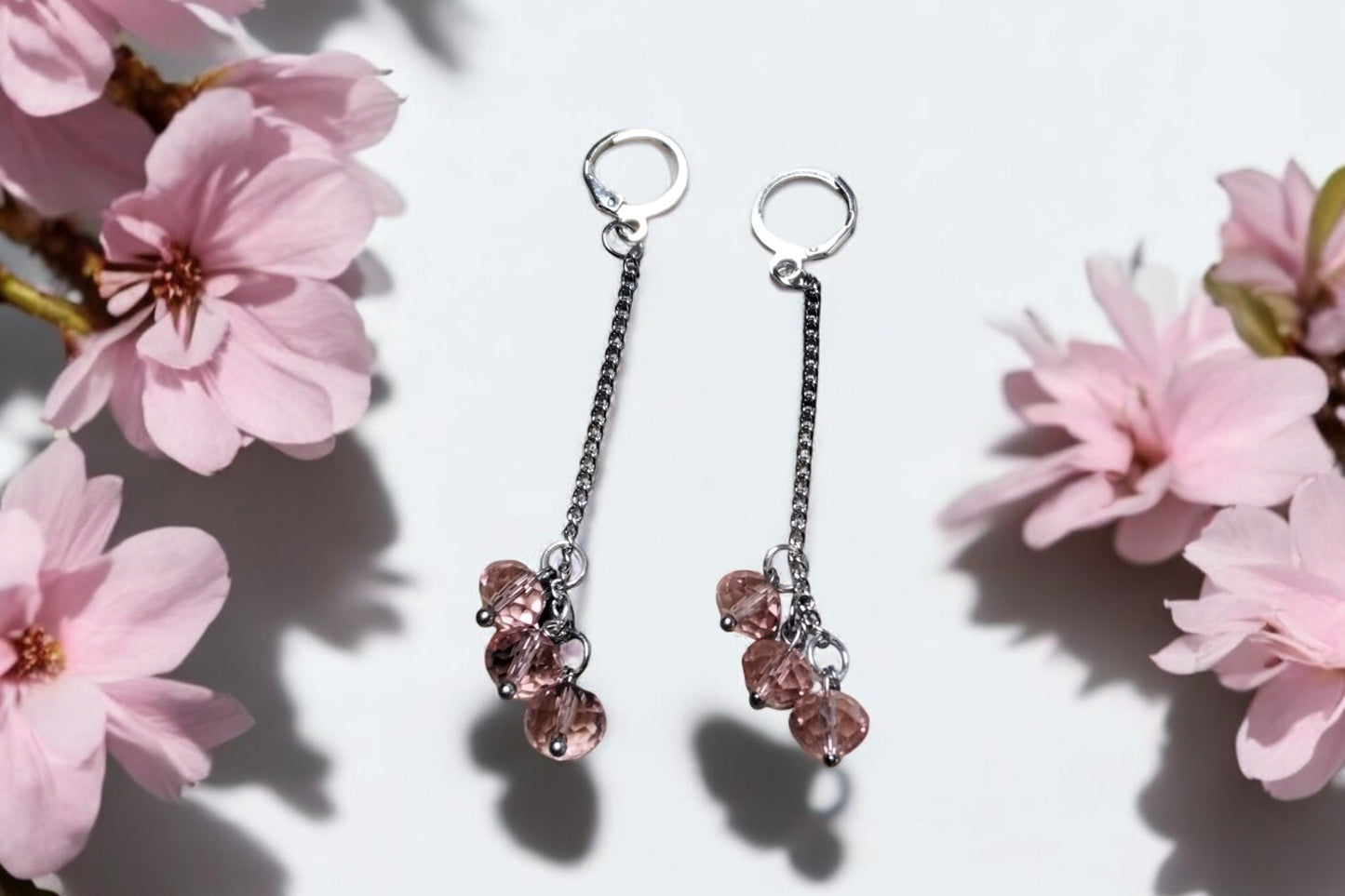 Pink Crystal earrings