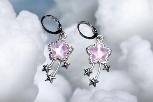 Pink Star Earrings