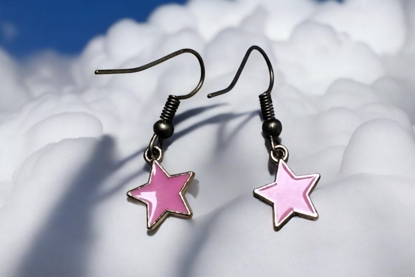 Pink Star Earrings