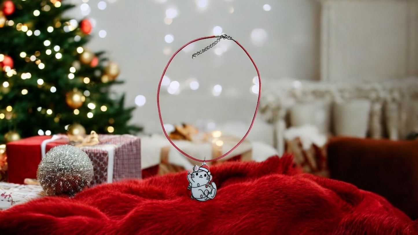 Christmas  Cat Necklace