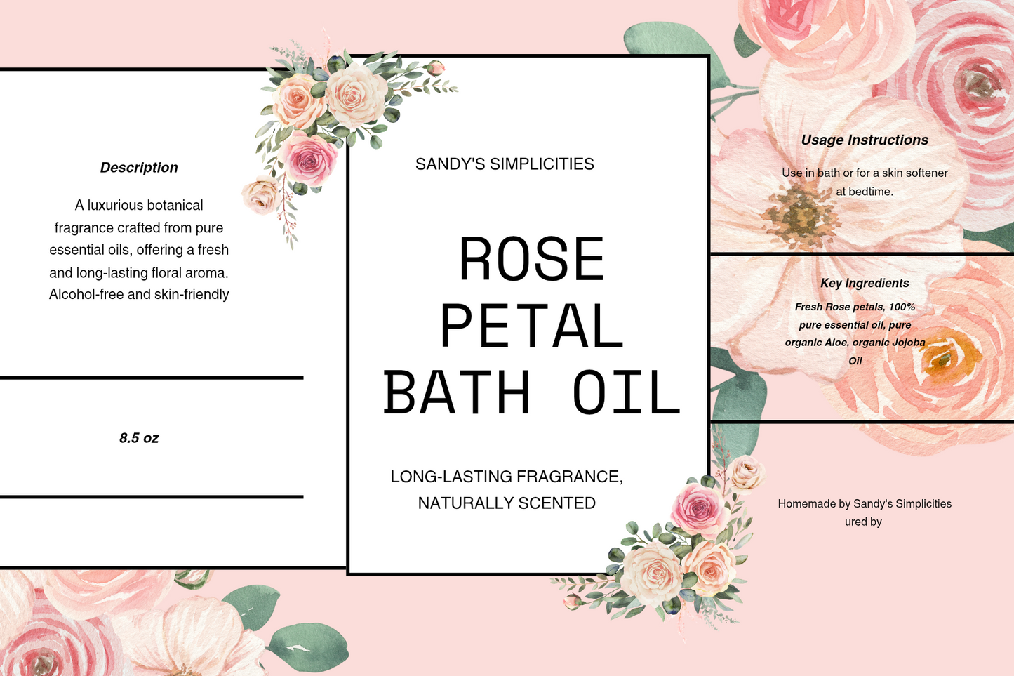 Rose Petal Bath Oil